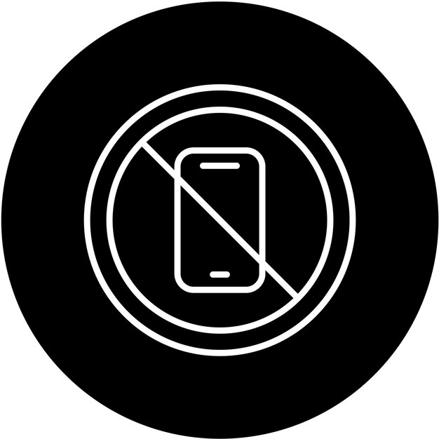 Diseño vectorial sin estilo de icono de teléfono