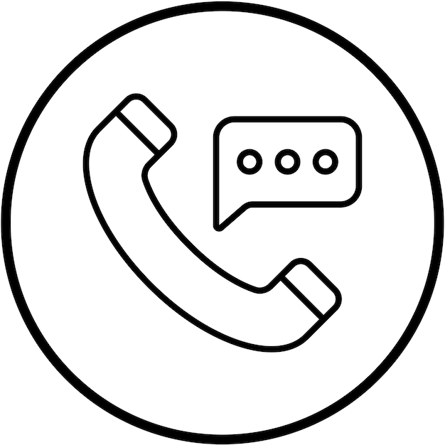 Diseño vectorial del estilo del icono del teléfono