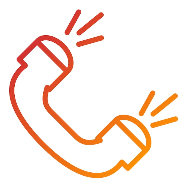 Diseño vectorial del estilo del icono del teléfono