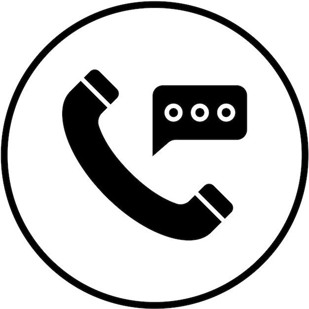 Diseño vectorial del estilo del icono del teléfono