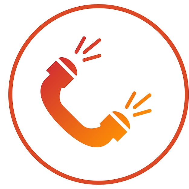 Diseño vectorial del estilo del icono del teléfono