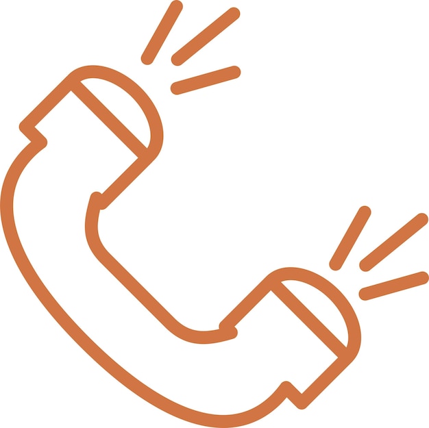 Diseño vectorial del estilo del icono del teléfono