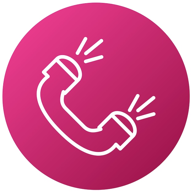 Diseño vectorial del estilo del icono del teléfono