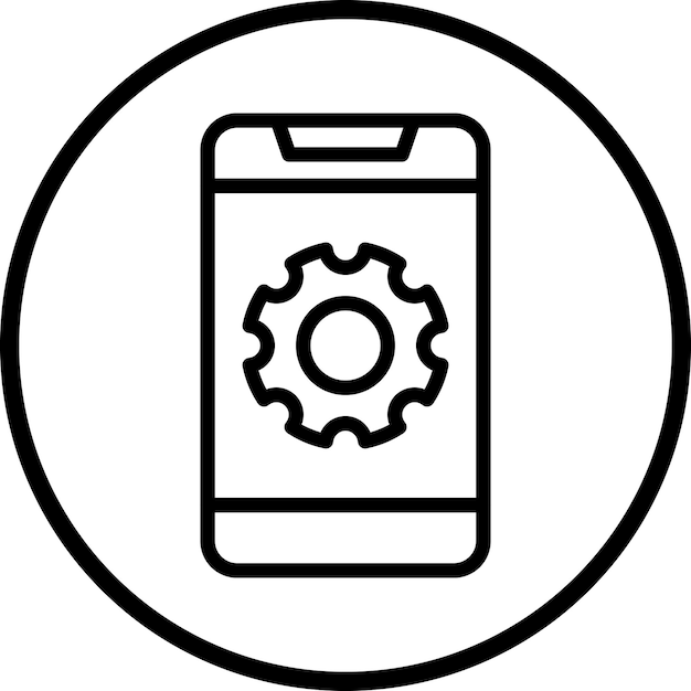 Diseño vectorial Estilo del icono de los teléfonos móviles