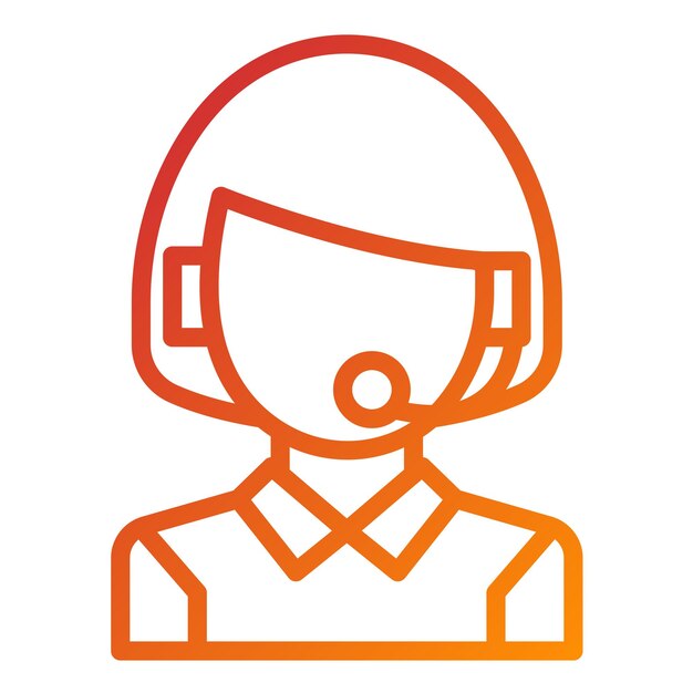 Diseño vectorial Estilo del icono del telemarketer