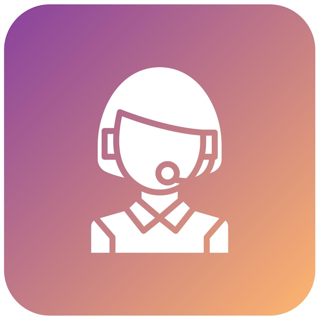 Diseño vectorial Estilo del icono del telemarketer