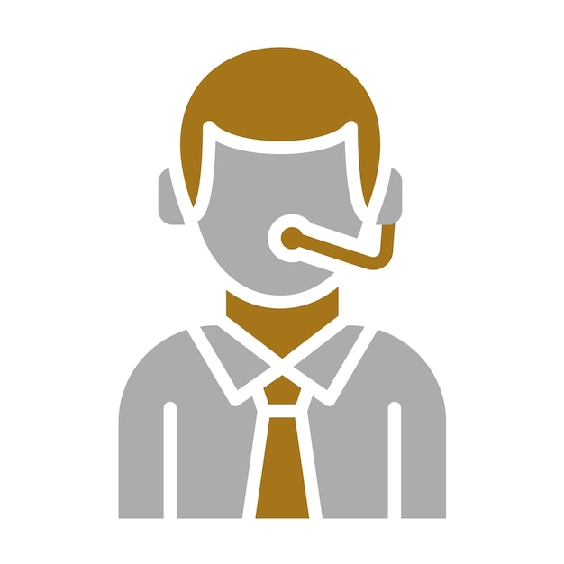 Diseño vectorial Estilo del icono del telemarketer