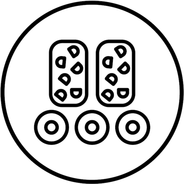 Diseño vectorial Estilo de icono Tempeh