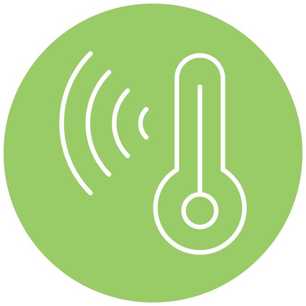Diseño vectorial Estilo de icono de temperatura inteligente