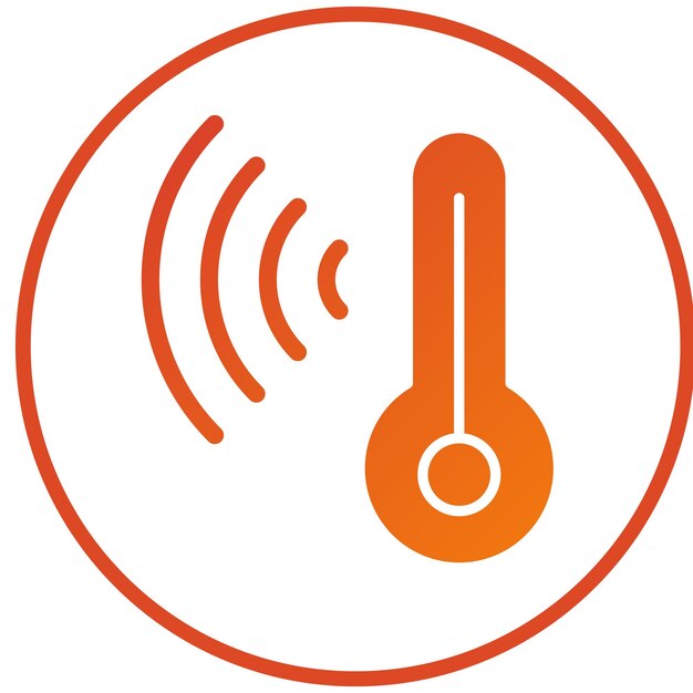 Diseño vectorial Estilo de icono de temperatura inteligente