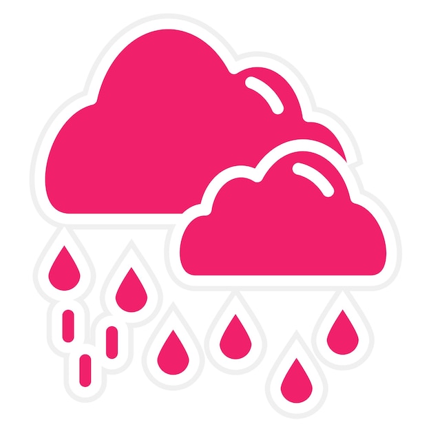 Diseño vectorial Estilo del icono de la temporada del monzón