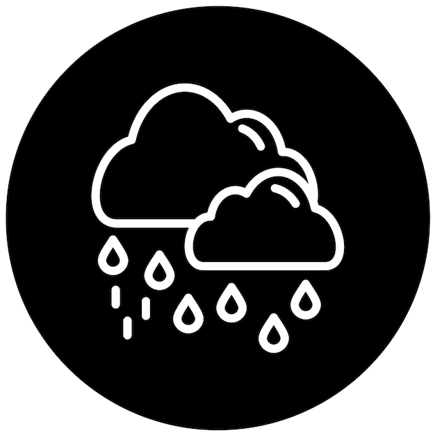 Diseño vectorial Estilo del icono de la temporada del monzón