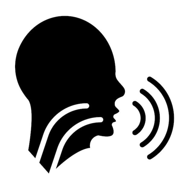 Diseño vectorial de estilo de icono de terapia del habla
