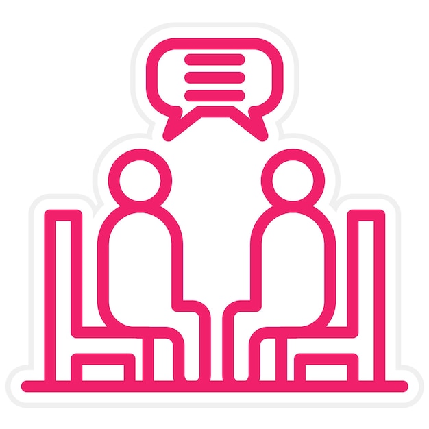Diseño vectorial Estilo de icono de terapia individual