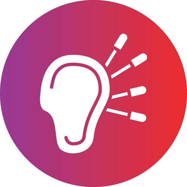 Diseño vectorial Estilo del icono de la terapia del oído