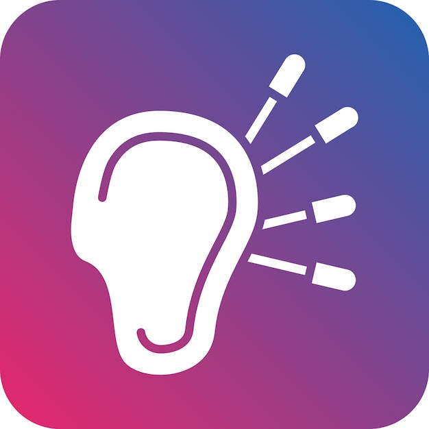 Diseño vectorial Estilo del icono de la terapia del oído