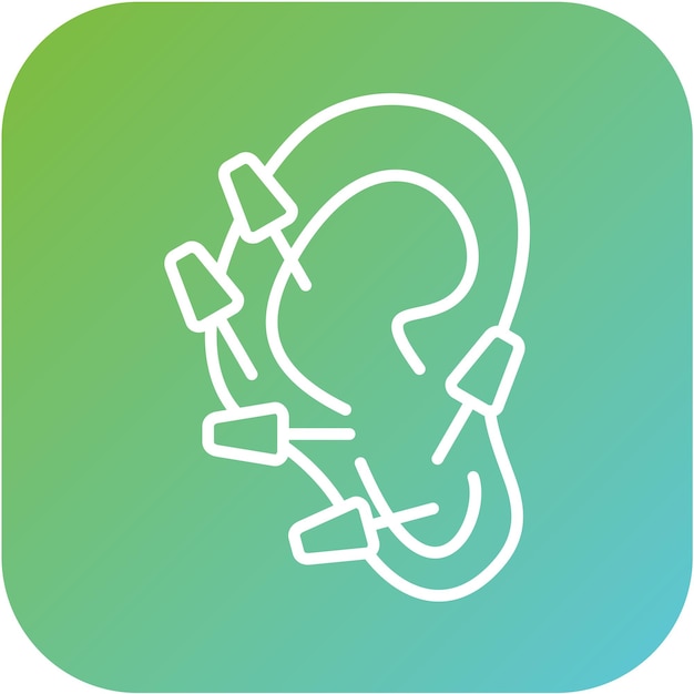 Diseño vectorial Estilo del icono de la terapia del oído
