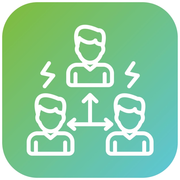Diseño vectorial Estilo de icono de terceros