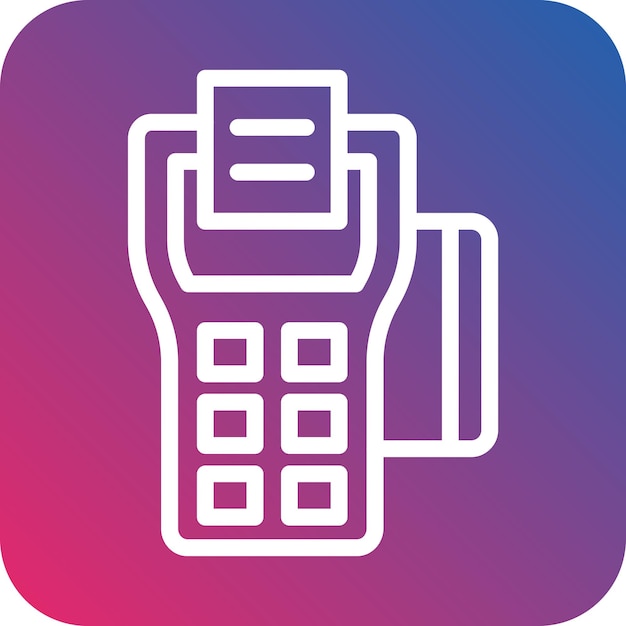 Diseño vectorial Estilo del icono de la terminal Pos