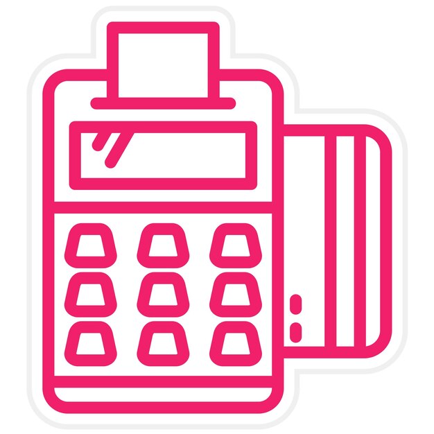 Diseño vectorial Estilo del icono de la terminal Pos