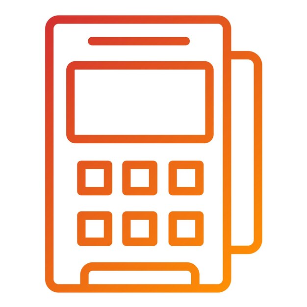 Diseño vectorial Estilo del icono de la terminal Pos