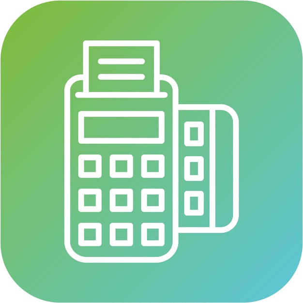 Diseño vectorial Estilo del icono de la terminal Pos