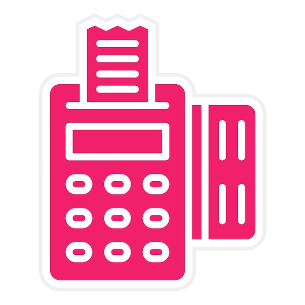 Diseño vectorial Estilo del icono del terminal Pos
