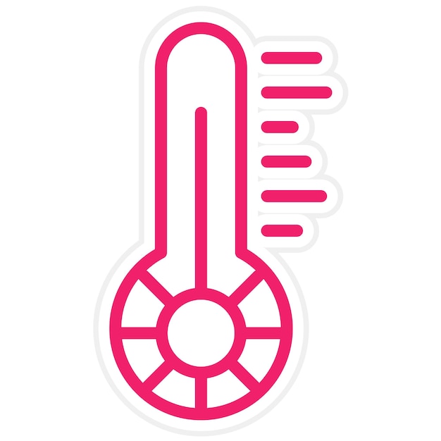 Diseño vectorial Estilo del icono del termómetro de mercurio