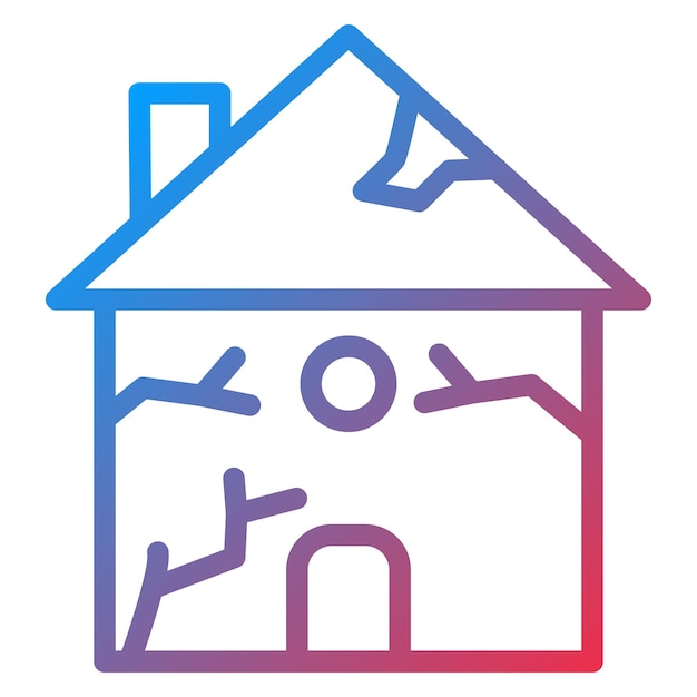 Diseño vectorial del estilo del icono del terremoto