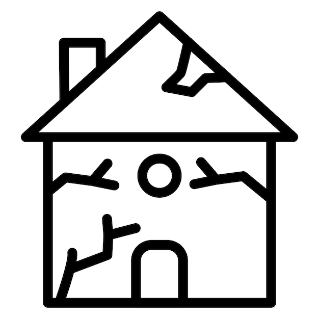 Diseño vectorial del estilo del icono del terremoto