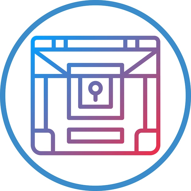 Diseño vectorial Estilo del icono del tesoro
