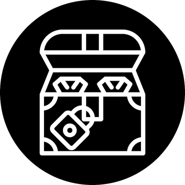 Diseño vectorial Estilo del icono del tesoro