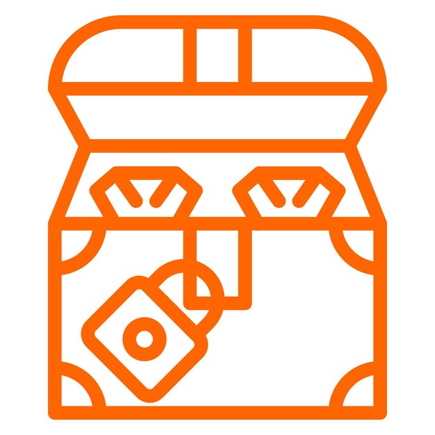 Diseño vectorial Estilo del icono del tesoro