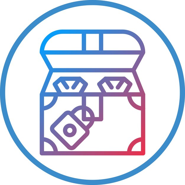 Diseño vectorial Estilo del icono del tesoro