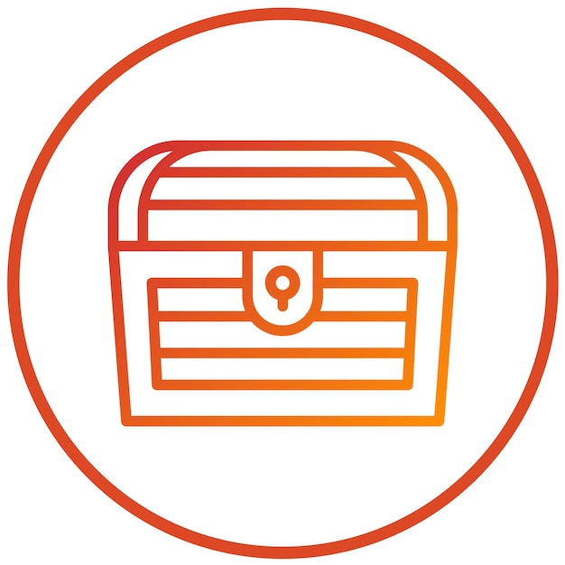 Diseño vectorial Estilo del icono del tesoro