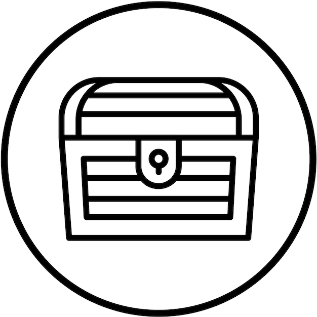 Diseño vectorial Estilo del icono del tesoro