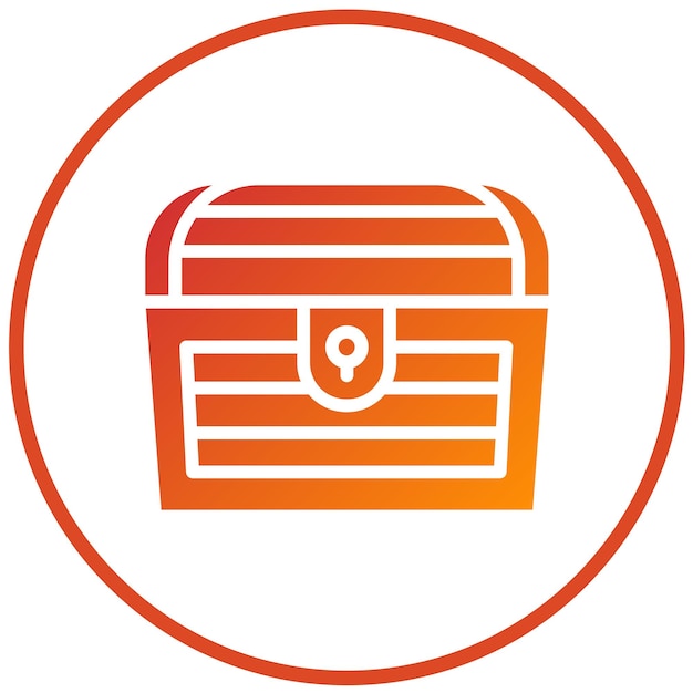 Diseño vectorial Estilo del icono del tesoro