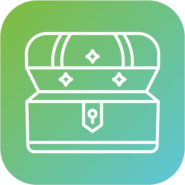 Diseño vectorial Estilo del icono del tesoro