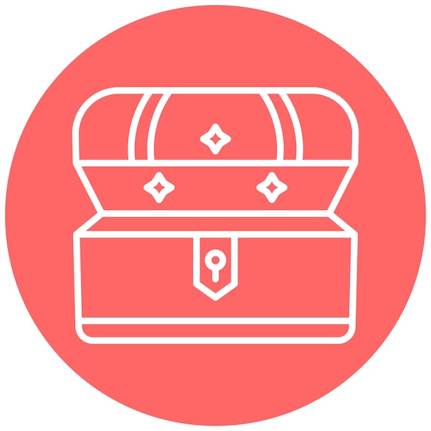 Diseño vectorial Estilo del icono del tesoro