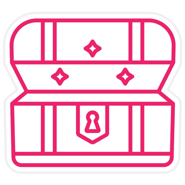 Diseño vectorial Estilo del icono del tesoro
