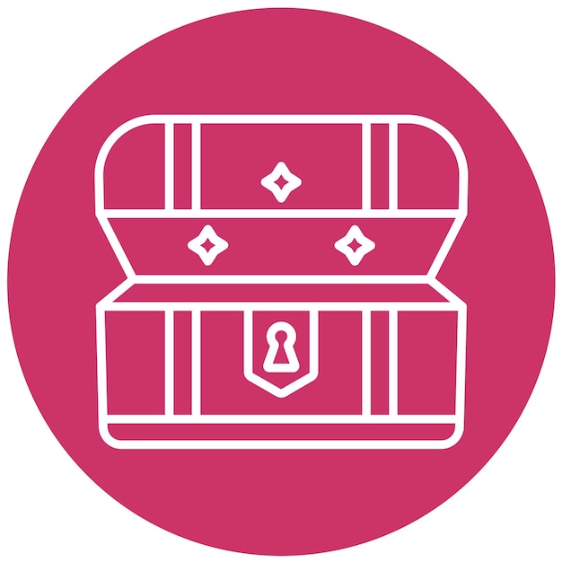 Diseño vectorial Estilo del icono del tesoro