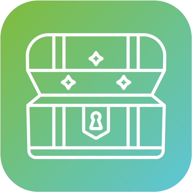 Diseño vectorial Estilo del icono del tesoro