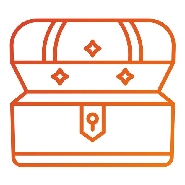 Diseño vectorial Estilo del icono del tesoro