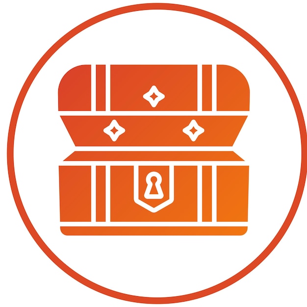Diseño vectorial Estilo del icono del tesoro
