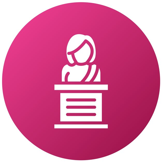 Diseño vectorial Estilo de icono de testigo femenino