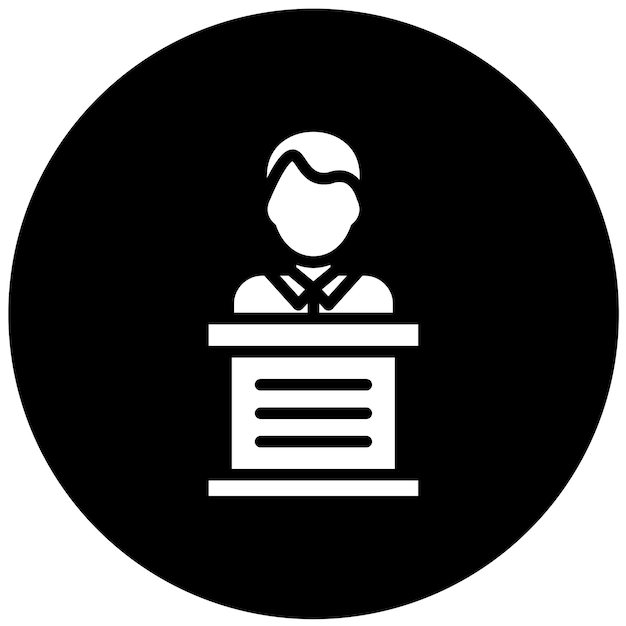 Diseño vectorial Estilo del icono del testigo masculino