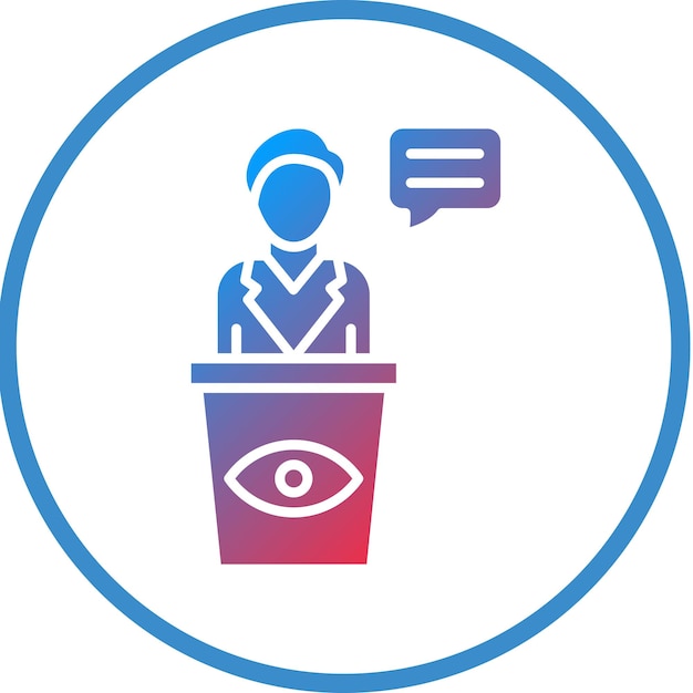 Diseño vectorial Estilo de icono de testigo ocular