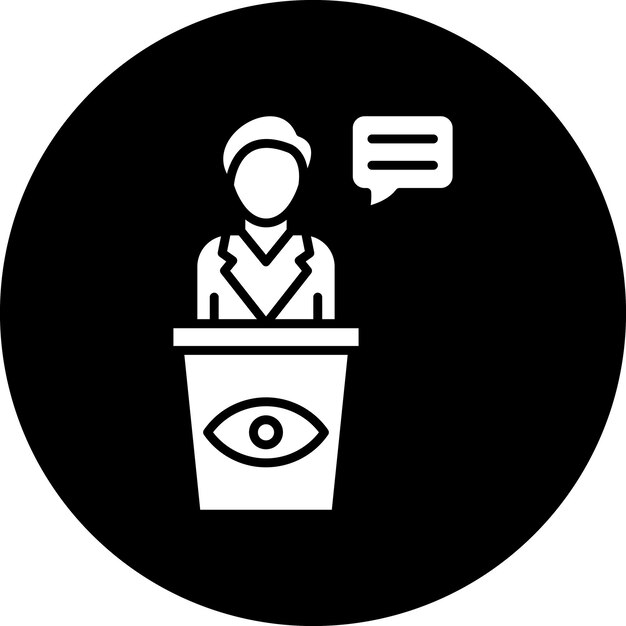 Diseño vectorial Estilo de icono de testigo ocular