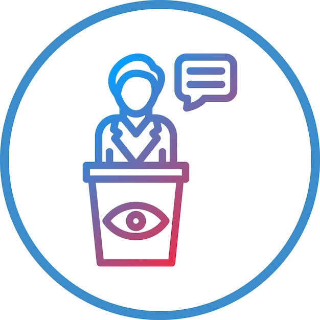 Diseño vectorial Estilo de icono de testigo ocular