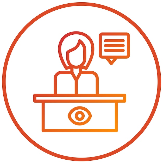 Diseño vectorial Estilo de icono de testigo ocular